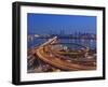 Korea, Seoul, Tukseom, Traffic on Cheongdam On-Ramp and Cheongdam Bridge, over Hangang Rvier-Jane Sweeney-Framed Photographic Print