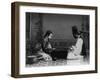 Korean Man and Woman Playing a Game Photograph - Korea-Lantern Press-Framed Art Print