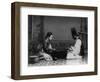 Korean Man and Woman Playing a Game Photograph - Korea-Lantern Press-Framed Art Print