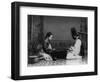 Korean Man and Woman Playing a Game Photograph - Korea-Lantern Press-Framed Art Print