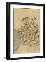 Korean Map-null-Framed Giclee Print