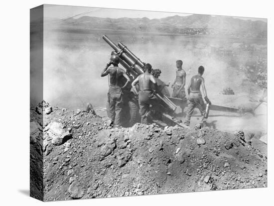 Korean War: Artillery-null-Stretched Canvas