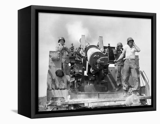 Korean War: Artillerymen-null-Framed Stretched Canvas