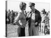 Korean War Correspondent Marguerite Higgins Speaking W. General Douglas Macarthur-null-Stretched Canvas