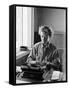 Korean War Correspondent Marguerite Higgins Typing Up a Story-Carl Mydans-Framed Stretched Canvas