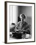 Korean War Correspondent Marguerite Higgins Typing Up a Story-Carl Mydans-Framed Photographic Print