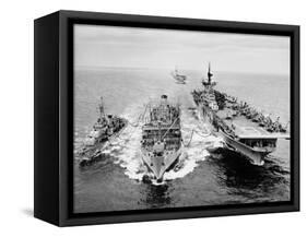 Korean War: Ship Refueling-null-Framed Stretched Canvas