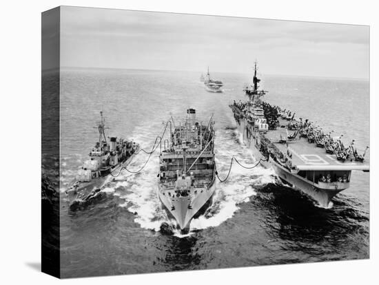 Korean War: Ship Refueling-null-Stretched Canvas