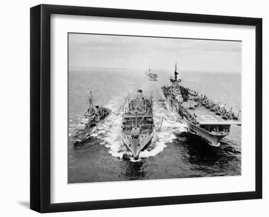 Korean War: Ship Refueling-null-Framed Premium Photographic Print