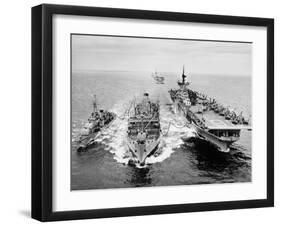 Korean War: Ship Refueling-null-Framed Premium Photographic Print