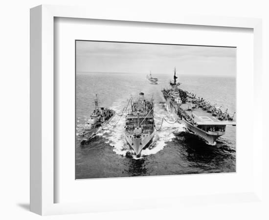 Korean War: Ship Refueling-null-Framed Photographic Print