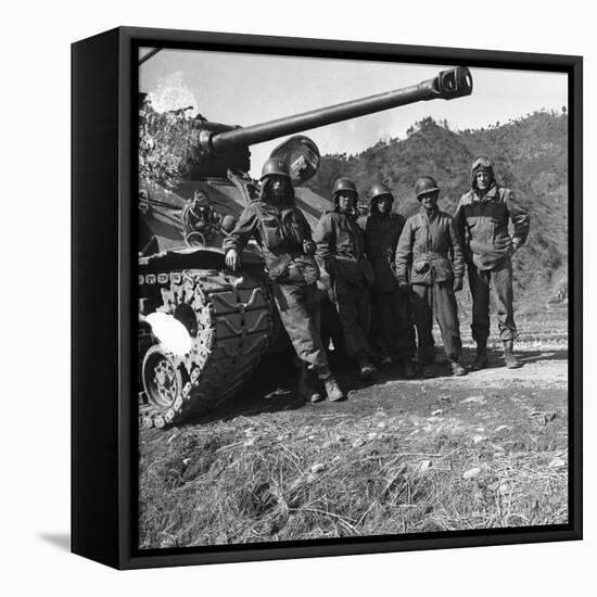 Korean War-BB-Framed Stretched Canvas