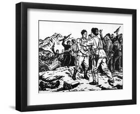 Koreans and Chinese-Li Hua-Framed Art Print