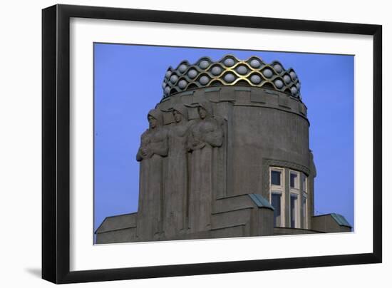 Koruna Palace, 1912-1914, Wenceslas Square, Prague, Bohemia, Detail, Czech Republic-null-Framed Giclee Print