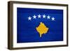 Kosovo Flag Design with Wood Patterning - Flags of the World Series-Philippe Hugonnard-Framed Art Print