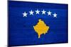 Kosovo Flag Design with Wood Patterning - Flags of the World Series-Philippe Hugonnard-Mounted Art Print