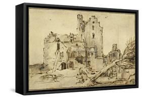 Kostverloren Castle in Decay, 1652-57-Rembrandt van Rijn-Framed Stretched Canvas