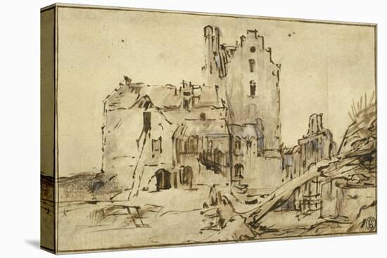 Kostverloren Castle in Decay, 1652-57-Rembrandt van Rijn-Stretched Canvas