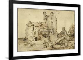 Kostverloren Castle in Decay, 1652-57-Rembrandt van Rijn-Framed Giclee Print