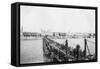 Kotah Boat Bridge, Baghdad, Iraq, 1917-1919-null-Framed Stretched Canvas