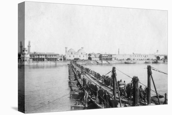 Kotah Boat Bridge, Baghdad, Iraq, 1917-1919-null-Stretched Canvas