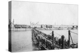 Kotah Boat Bridge, Baghdad, Iraq, 1917-1919-null-Stretched Canvas