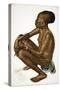 Kotiane, Fillette Mangbetou (Niangara) (Haut Ouelle), from Dessins Et Peintures D'afrique, Executes-Alexander Yakovlev-Stretched Canvas