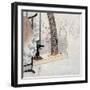 Koto and Robe Stand, Japanese Wood-Cut Print-Lantern Press-Framed Art Print