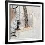 Koto and Robe Stand, Japanese Wood-Cut Print-Lantern Press-Framed Art Print