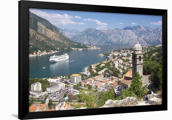 Kotor Bay and Bell Tower of Our Lady of Salvation, Montenegro-ollirg-Framed Photographic Print