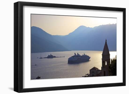 Kotor Bay, UNESCO World Heritage Site, Viewed from Perast, Montenegro, Europe-Neil Farrin-Framed Photographic Print