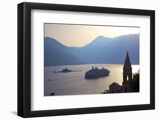 Kotor Bay, UNESCO World Heritage Site, Viewed from Perast, Montenegro, Europe-Neil Farrin-Framed Photographic Print