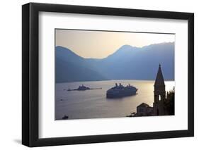 Kotor Bay, UNESCO World Heritage Site, Viewed from Perast, Montenegro, Europe-Neil Farrin-Framed Photographic Print