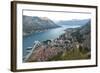 Kotor Old Town, Marina and Fortifications at Dawn with View of the Bay of Kotor-Charlie Harding-Framed Photographic Print