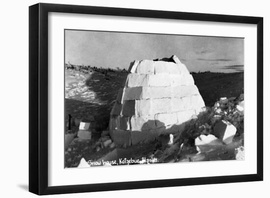 Kotzebue, Alaska - Snow Igloo-Lantern Press-Framed Art Print