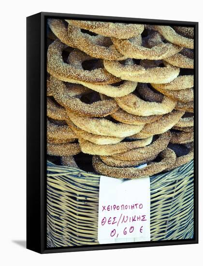 Koulouria (Greek Sesame Bread Rings), Syntagma District, Athens, Greece-Doug Pearson-Framed Stretched Canvas