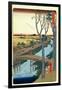 Koume Embankment (One Hundred Famous Views of Ed), 1856-1858-Utagawa Hiroshige-Framed Giclee Print