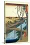 Koume Embankment (One Hundred Famous Views of Ed), 1856-1858-Utagawa Hiroshige-Stretched Canvas