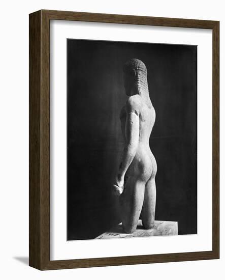 Kouros, from Paros, Near the Sanctuary of Asklepios, circa 540 BC-null-Framed Giclee Print