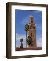 Koutoubia Minaret and Mosque, Marrakesh, Morocco, North Africa, Africa-Poole David-Framed Photographic Print