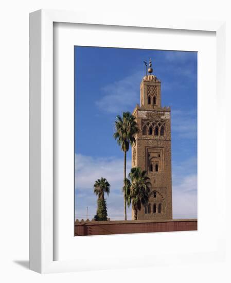 Koutoubia Minaret and Mosque, Marrakesh, Morocco, North Africa, Africa-Poole David-Framed Photographic Print