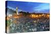 Koutoubia Minaret at Dusk and Djemaa El-Fna Square. Marrakech, Morocco-Mauricio Abreu-Stretched Canvas