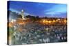 Koutoubia Minaret at Dusk and Djemaa El-Fna Square. Marrakech, Morocco-Mauricio Abreu-Stretched Canvas