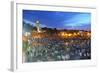 Koutoubia Minaret at Dusk and Djemaa El-Fna Square. Marrakech, Morocco-Mauricio Abreu-Framed Photographic Print