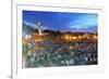 Koutoubia Minaret at Dusk and Djemaa El-Fna Square. Marrakech, Morocco-Mauricio Abreu-Framed Photographic Print