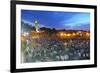 Koutoubia Minaret at Dusk and Djemaa El-Fna Square. Marrakech, Morocco-Mauricio Abreu-Framed Photographic Print