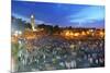 Koutoubia Minaret at Dusk and Djemaa El-Fna Square. Marrakech, Morocco-Mauricio Abreu-Mounted Photographic Print