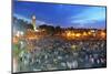 Koutoubia Minaret at Dusk and Djemaa El-Fna Square. Marrakech, Morocco-Mauricio Abreu-Mounted Photographic Print