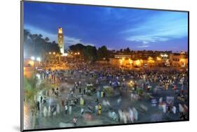 Koutoubia Minaret at Dusk and Djemaa El-Fna Square. Marrakech, Morocco-Mauricio Abreu-Mounted Photographic Print