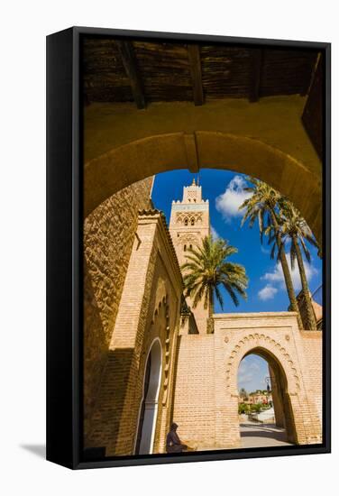 Koutoubia Mosque and Minaret, Marrakech, Morocco-Nico Tondini-Framed Stretched Canvas